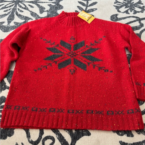 Eddie Bauer Wool Holiday Sweater Women’s Sz‎ Medium Petite NWT - Picture 2 of 8